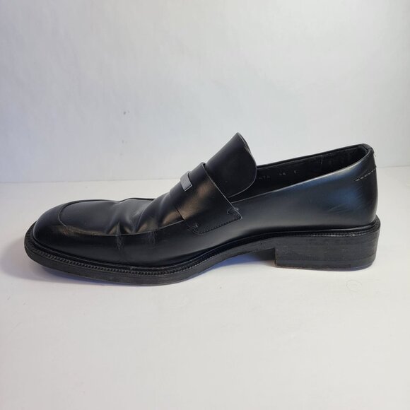Gucci Men's Black Leather Square Toe Slip-On Loafer Dress Shoes Size 44E, US10.5 - Picture 6 of 12